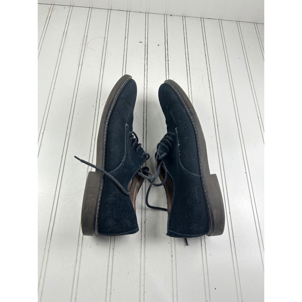 Banana Republic Vintage Blue Suede Derby Dress Shoes Men's Size 8 - Picture 7 of 12